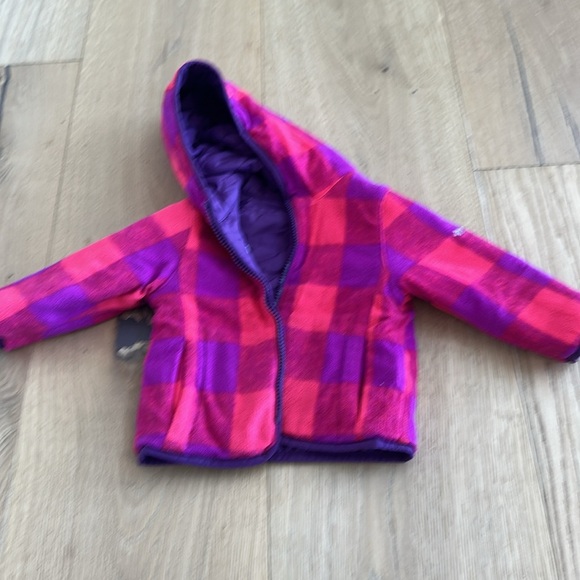 Columbia Vibrant Purple Quilted Jacket 6/12m reversible - Picture 3 of 4